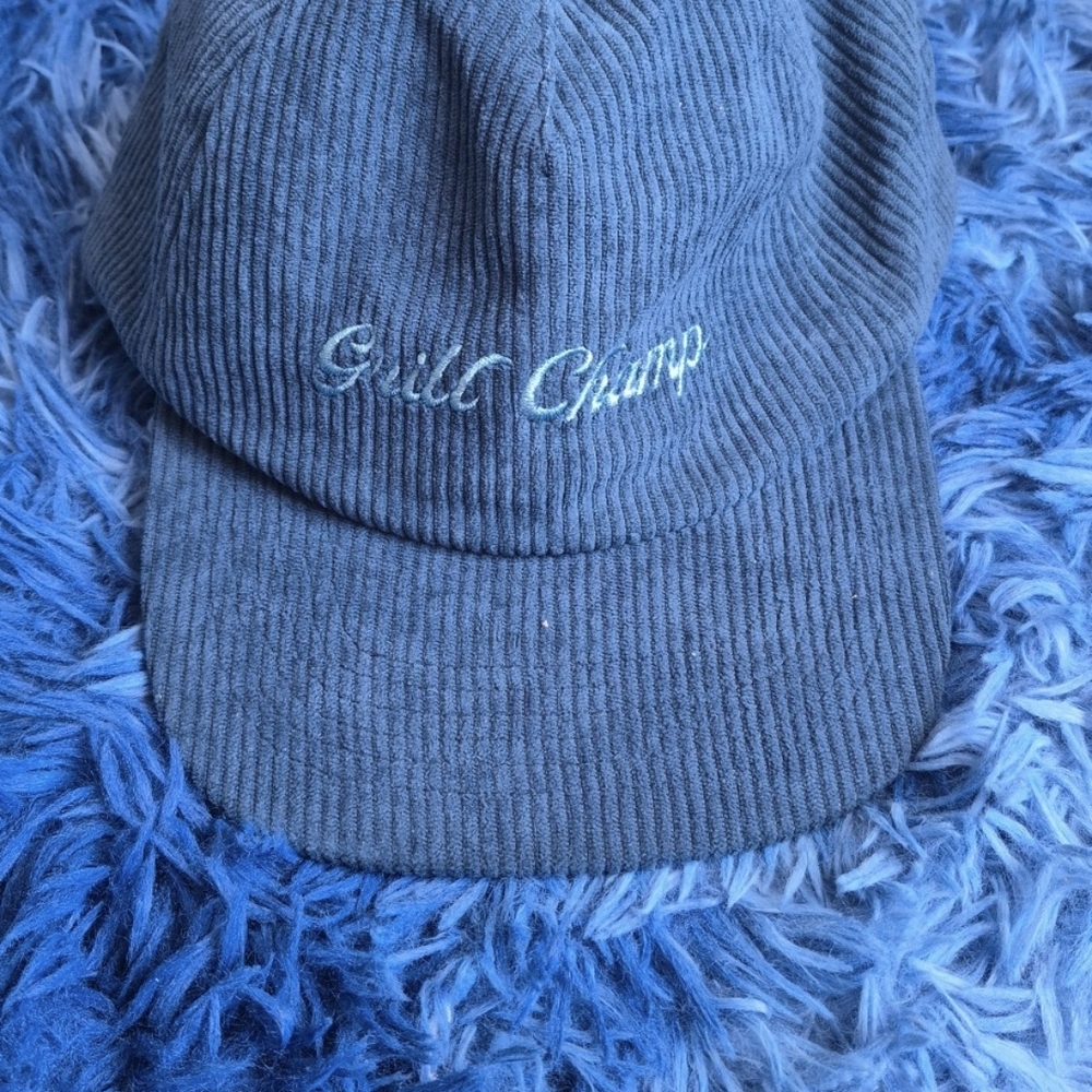 Grill Champ Corduroy Baseball Cap - Gray